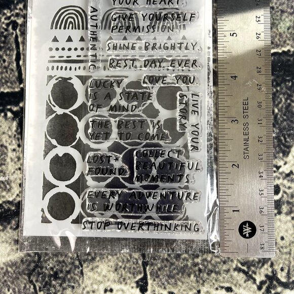 TIM HOLTZ Note Worthy STAMPS STENCIL Set - Picture 2 of 9